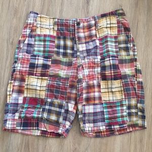 J Crew Men’s Madras Shorts 34w